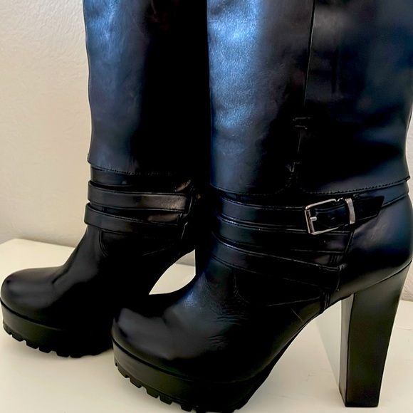 NWOT Hinge leather knee high boots 8 1/2 - Picture 2 of 9
